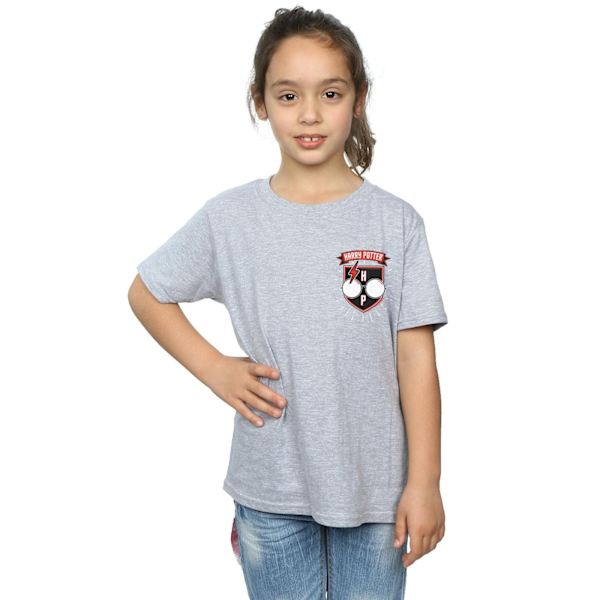 Harry Potter Flickor Toon Glasögon Fick Bomull T-shirt 5-6 År Sports Grey 5-6 Years