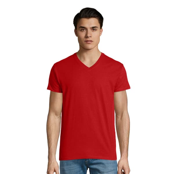 SOLS Herr Imperial V-ringad T-shirt S Röd Red S