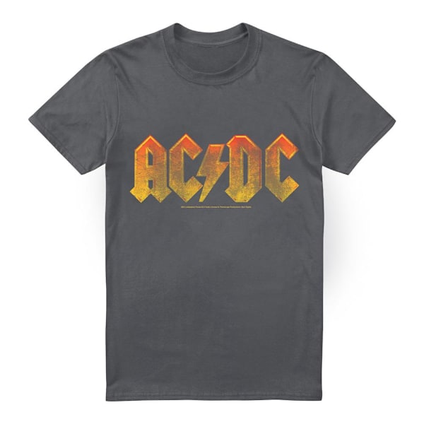 AC/DC Herr Gradient Logo T-Shirt 4XL Gråmelerad Charcoal 4XL