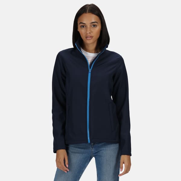 Regatta Standout Dam/Kvinnor Ablaze Tryckbar Soft Shell Jacka Navy/French Blue 16