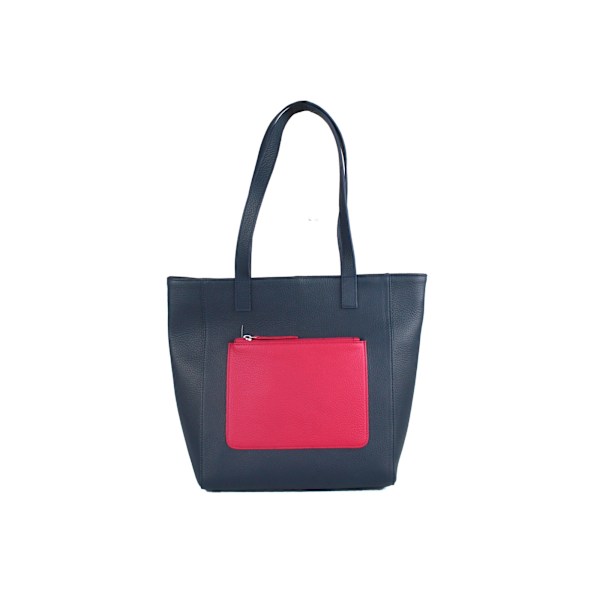 Eastern Counties Läder Dam/Dam Polly Kontrastficka Tote Navy/Pink One size