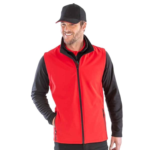 Result Herr Core Printable Soft Shell Bodywarmer XL Röd/Svart Red/Black XL