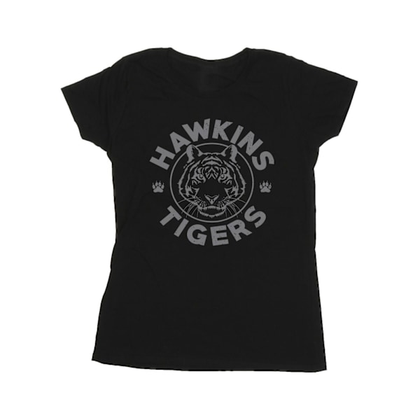 Netflix Dam/Kvinnor Stranger Things Hawkins Grå Tiger Bomull Black XL