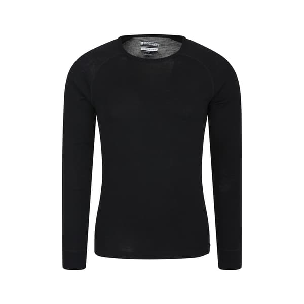 Mountain Warehouse Merino Ull Baslager Topp (2-pack) Black L