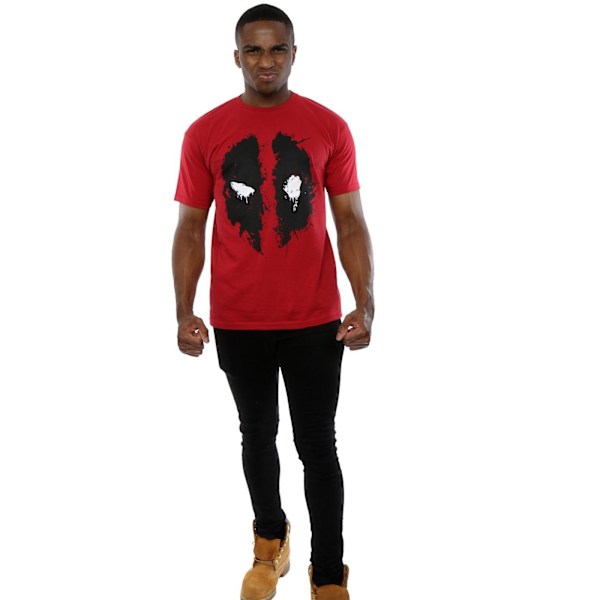 Deadpool herr Splat Face bomull T-shirt 3XL tegelröd Brick Red 3XL