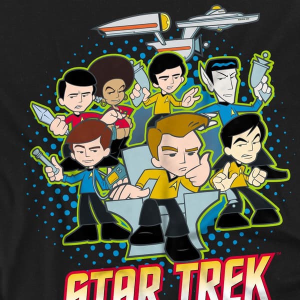 Star Trek Quogs Herr Collage T-Shirt S Svart Black S