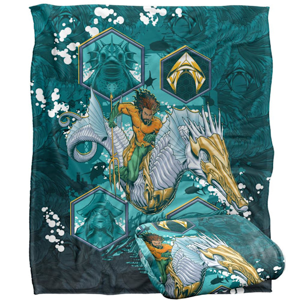 Aquaman Sjöhäst Filt One Size Flerfärgad Multicoloured One Size