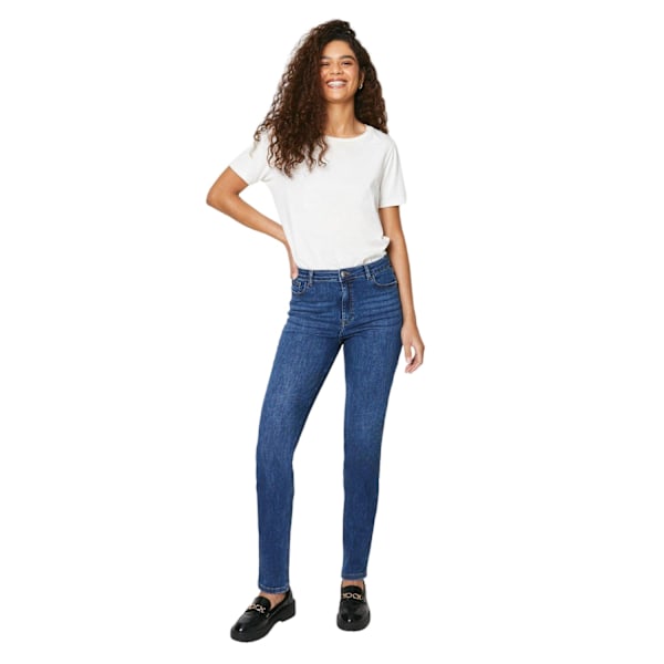 Dorothy Perkins Dam/Kvinnor Comfort Stretch Tall och Slim Jea Mid Wash 16 UK R