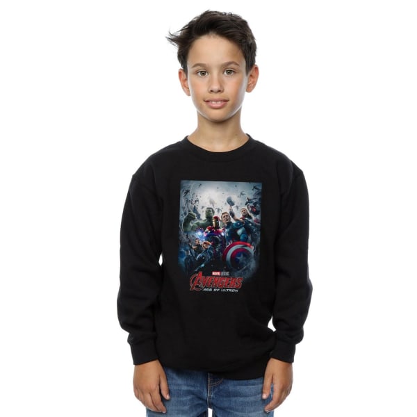 Marvel Studios Boys Avengers Age Of Ultron Poster Sweatshirt 9- Black 9-11 Years