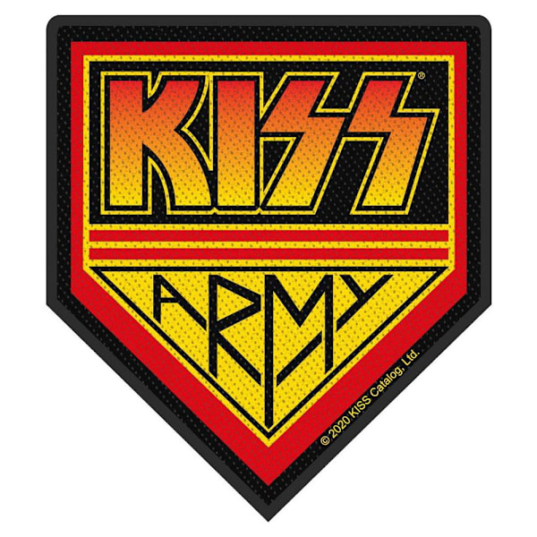 Kiss Army vävd patch One Size Röd/Gul Red/Yellow One Size