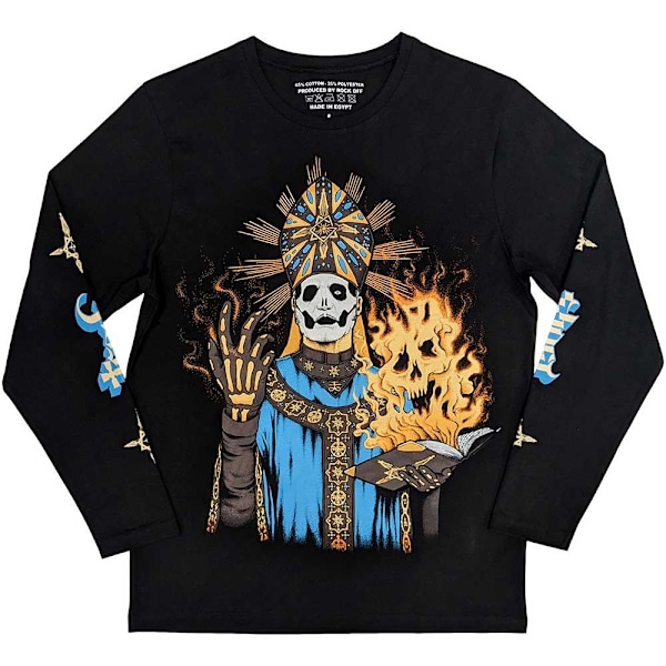 Ghost Unisex Adult The Burning Sleeve Print Långärmad T-Shir Black M