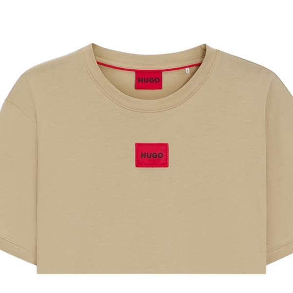 Hugo Herr Diragolino T-shirt med bröstlogga L Medium Beige Medium Beige L