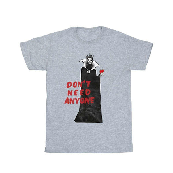 Disney Girls Villains Don´t Need Anyone Bomull T-shirt 12-13 år Sports Grey 12-13 Years