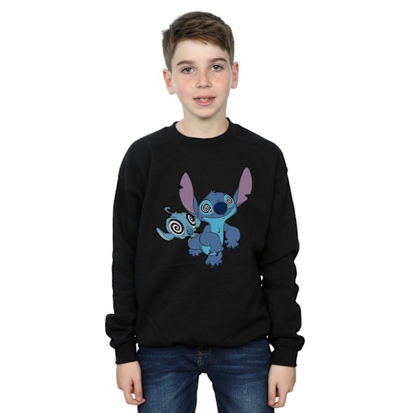 Disney Boys Lilo And Stitch Hypnotized Sweatshirt 7-8 År Svart Black 7-8 Years