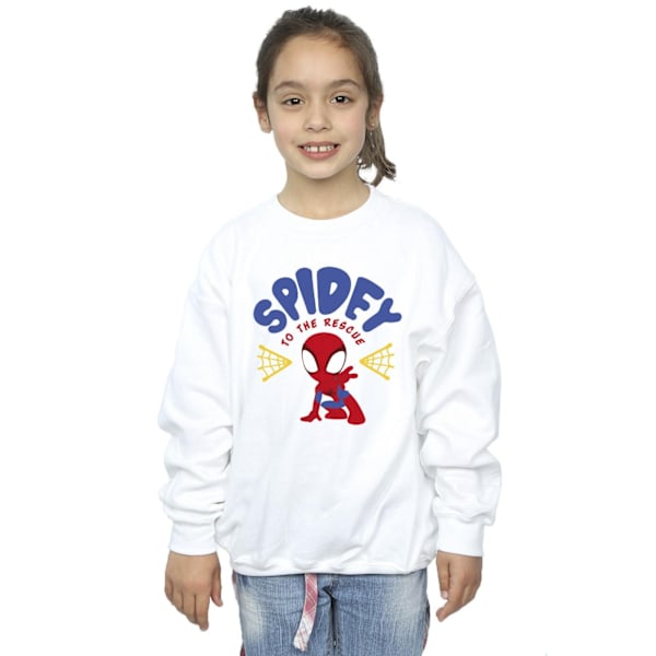 Marvel Girls Spidey And His Amazing Friends Rescue Sweatshirt 7 White 7-8 Years