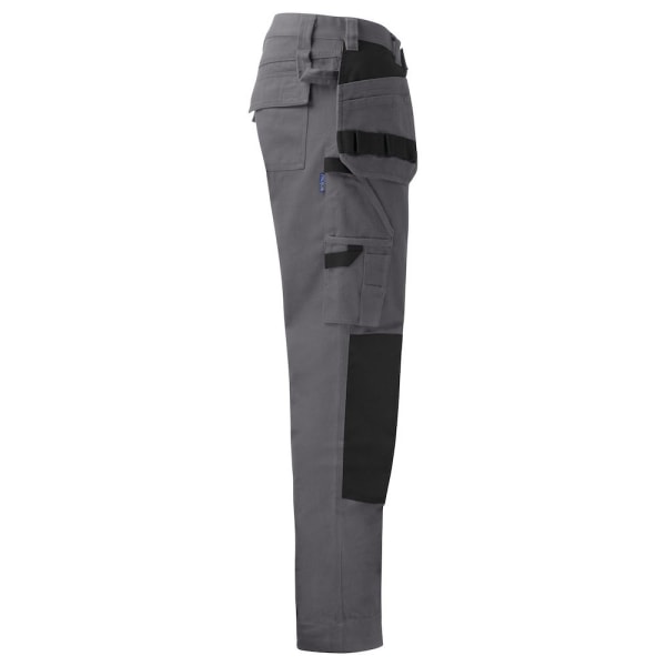 Projob Mens 5530 Kontrastpanel Cargo Byxor 31.5R Grå/Svart Grey/Black 31.5R