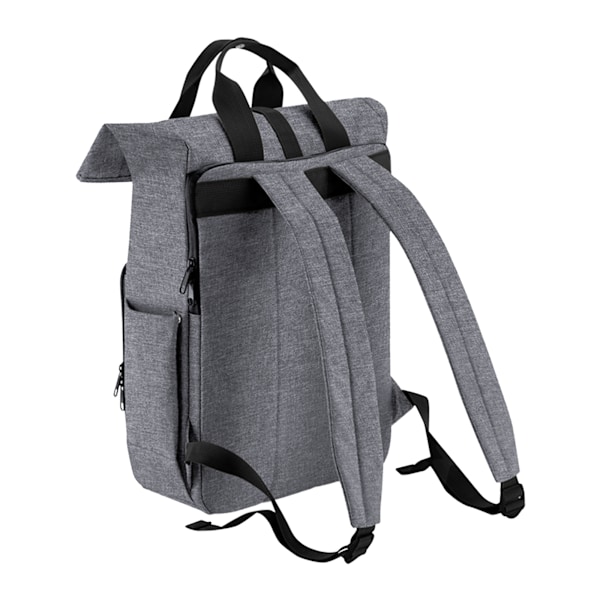 Bagbase Roll Top Twin Handle Laptop Bag One Size Grey Marl Grey Marl One Size