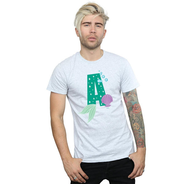 Disney Herr Alphabet A Is For Ariel T-Shirt M Sports Grey Sports Grey M