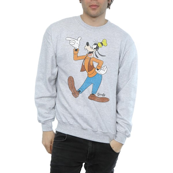Disney Classic Goofy Sweatshirt M Sports Grey för män Sports Grey M