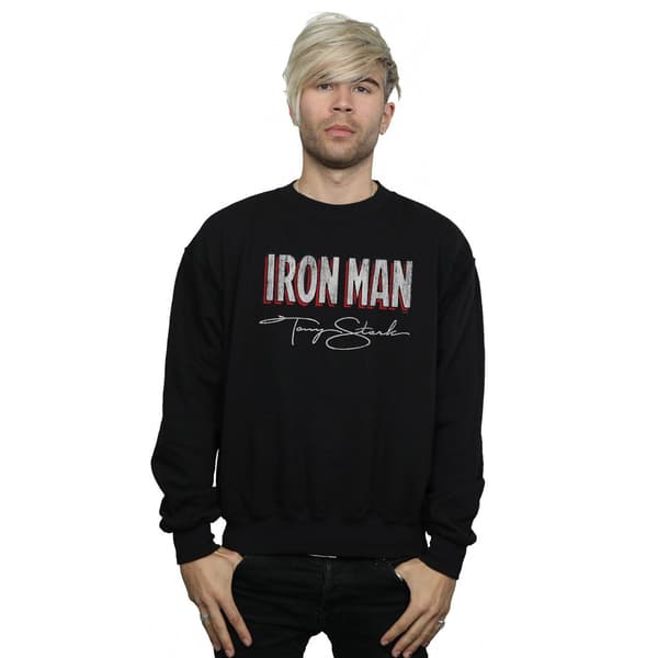 Marvel Herr Iron Man AKA Tony Stark Sweatshirt M Svart Black M