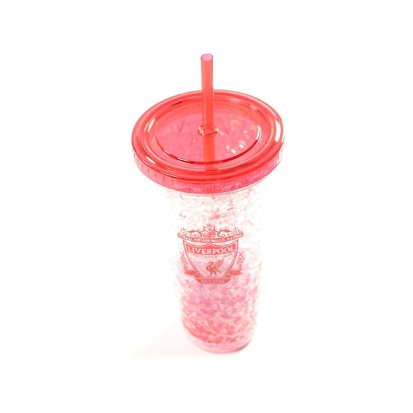 Liverpool FC Crest 600ml zer Cup Med Sugrör En Storlek Röd Red One Size