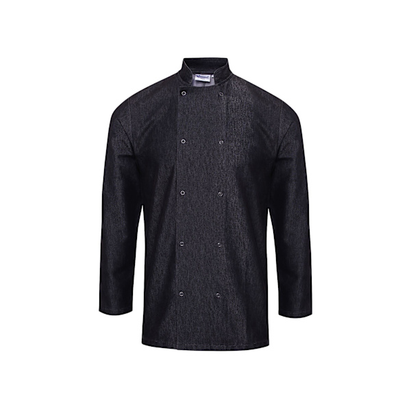 Premier Unisex Denim Kockjacka (2-pack) L Svart Denim Black Denim L