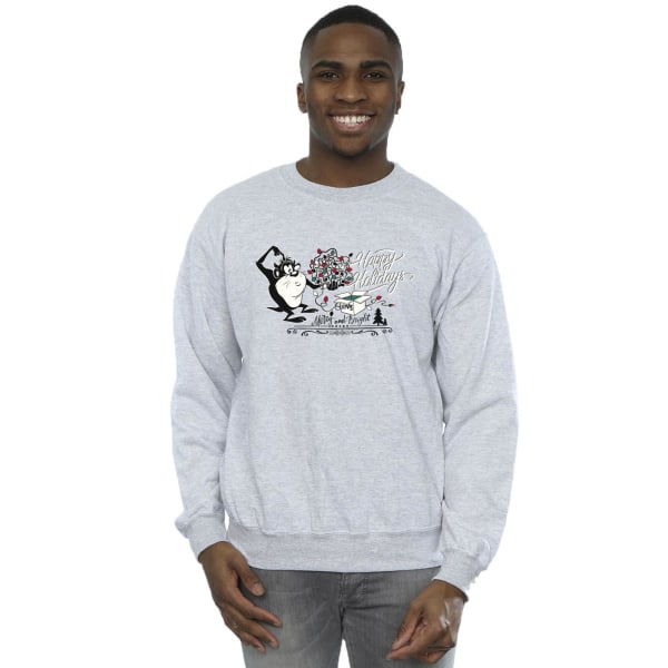 Looney Tunes Herr Happy Holidays Sweatshirt L Sports Grey Sports Grey L