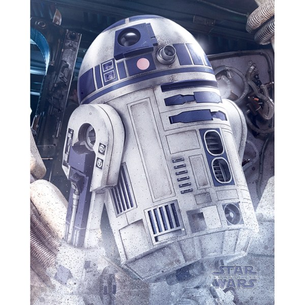 Star Wars: The Last Jedi Droid R2-D2 Affisch One Size Vit/Blå White/Blue One Size