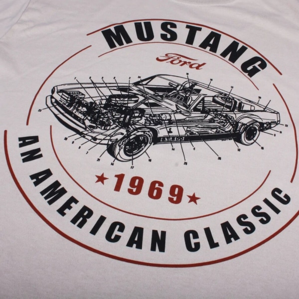 Ford Herr Mustang bomull T-shirt XL Natural Natural XL