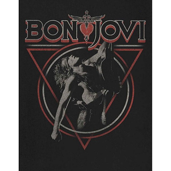 Bon Jovi Unisex Vuxen Triangel Overlap T-Shirt XXL Svart Black XXL