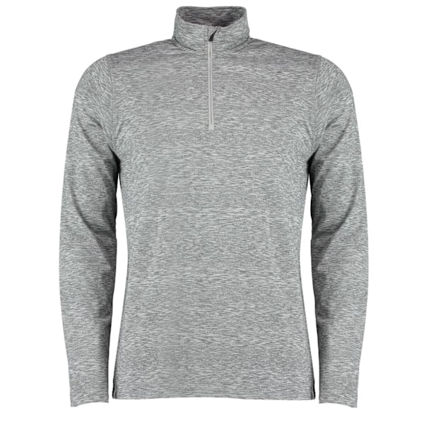 Rhino Mens Hyper Mid Layer Zip Skin Performance Top XL Grå Grey Heather XL