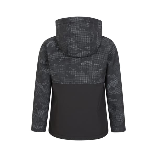 Mountain Warehouse Barn/Barn Exodus Kamouflage Soft Shell Black Camo 11-12 Years