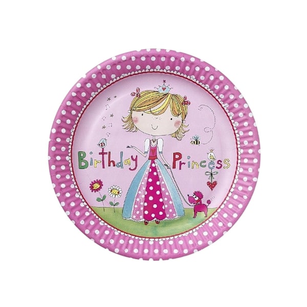 Rachel Ellen Princess Party Plates (8-pack) En Storlek Flerfärgad Multicoloured One Size