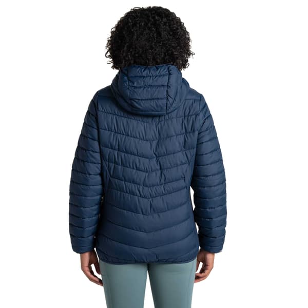 Craghoppers Dam/Kvinnor Compresslite IX Isolerad Jacka med Huva Blue Navy 16 UK