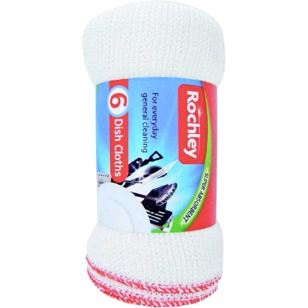 Rochley Bleached Disktrasor (6-pack) One Size Vit/Röd White/Red One Size