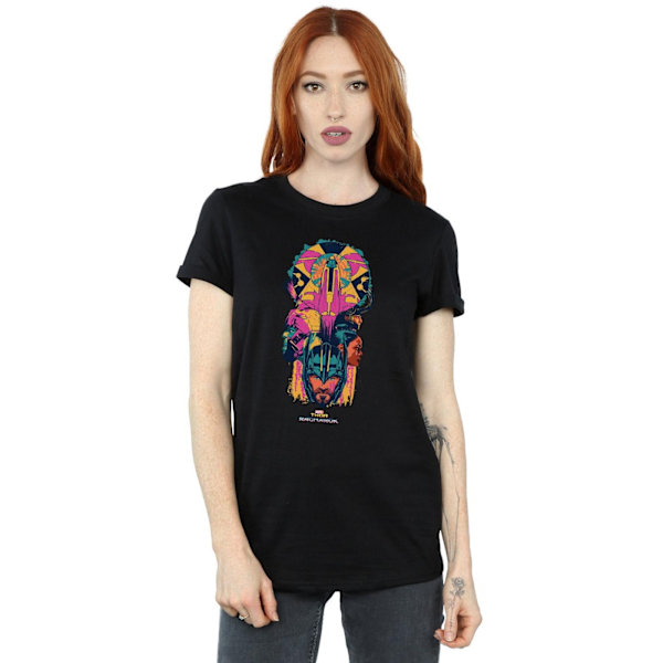 Marvel Womens/Ladies Thor Ragnarok Character Totem Cotton Boyfr Black 3XL