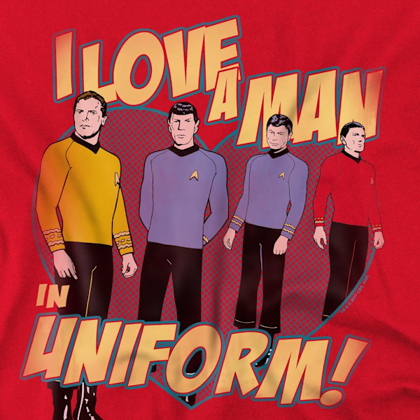 Star Trek Herr T-shirt Man in Uniform 4XL Röd Red 4XL