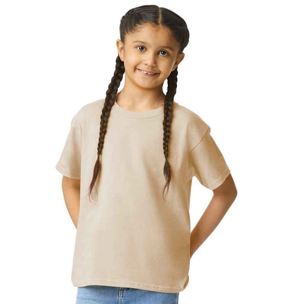 Gildan Barn/Kids Bomulls T-shirt, Lättviktig, 12-13 År, Sand Sand 12-13 Years