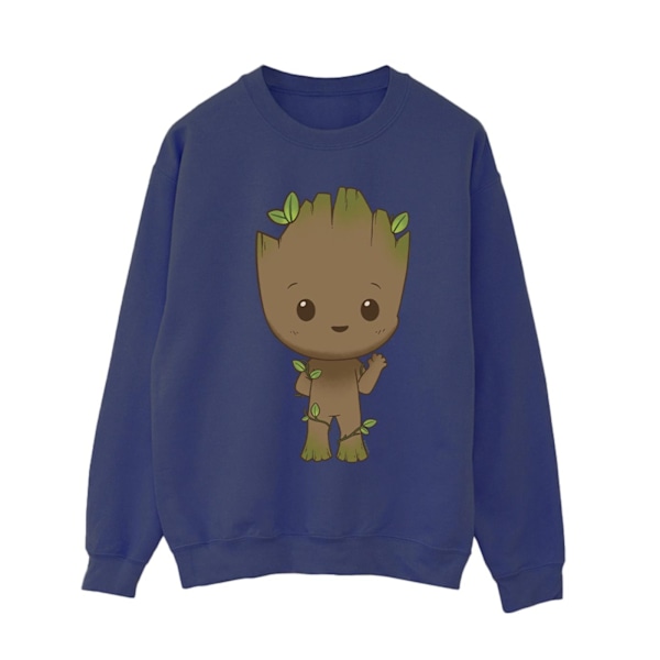 Marvel Dam/Kvinnor Jag Är Groot Chibi Våg Pose Sweatshirt M Na Navy Blue M