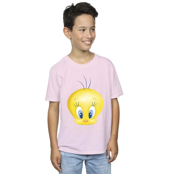 Looney Tunes Pojkar Tweety Ansikte T-shirt 7-8 År Baby Rosa Baby Pink 7-8 Years