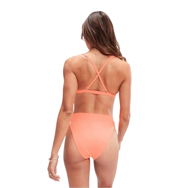 Speedo Dam/Dam Hög Midja Bikiniunderdel 10 UK Persika Peach 10 UK
