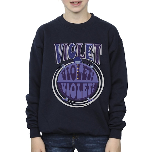 Willy Wonka Pojkar Violett Turning Violet Sweatshirt 12-13 År N Navy Blue 12-13 Years