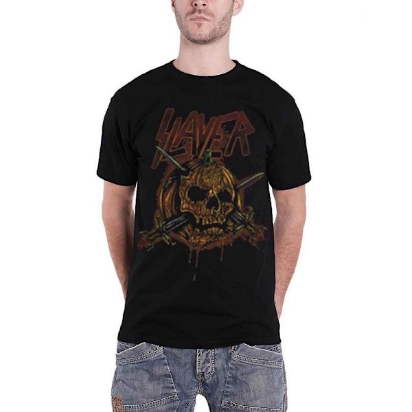 Slayer Unisex Vuxen Pumpa Skalle T-shirt M Svart Black M