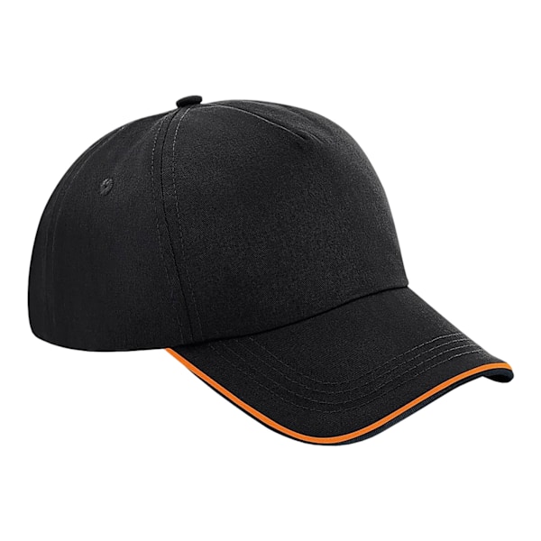 Beechfield Authentic 5-Panel Keps One Size Svart/Orange Black/Orange One Size