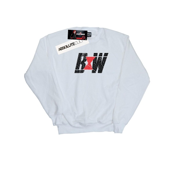 Marvel Dam/Kvinnor Black Widow Film Initial Logo Sweatshirt White S