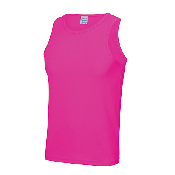 AWDis Just Cool Herr Sport Gym Enkel Tank Top / Linne XL Electr Electric Pink XL