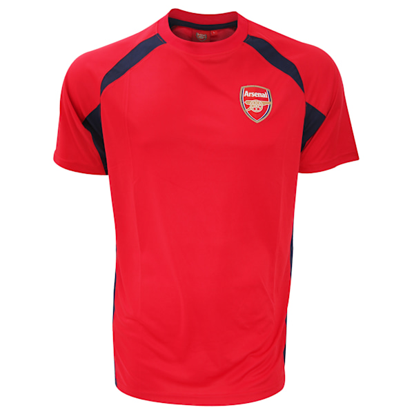 Arsenal FC Officiell Herr Fotbollskam T-shirt Liten Röd Red/Navy Small