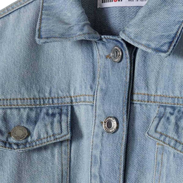 Minoti Flickor Denim Croppad Bomberjacka 12-13 År Ljusblå Light Blue 12-13 Years