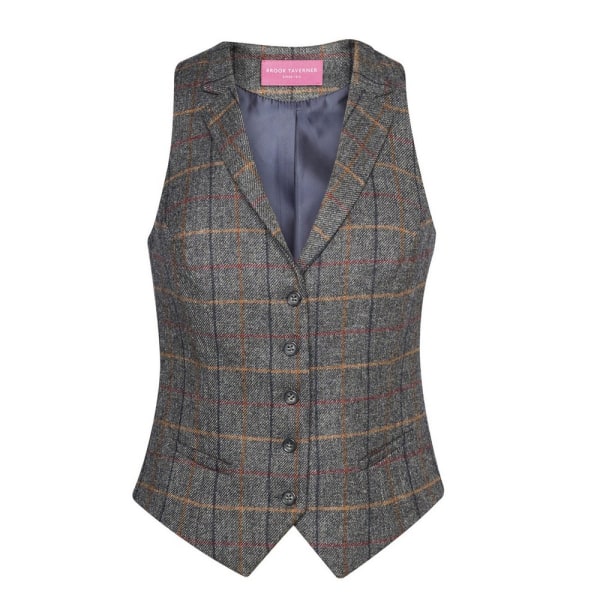 Brook Taverner Dam/Dam Nashville väst XS Gråbrun Grey Brown Check XS