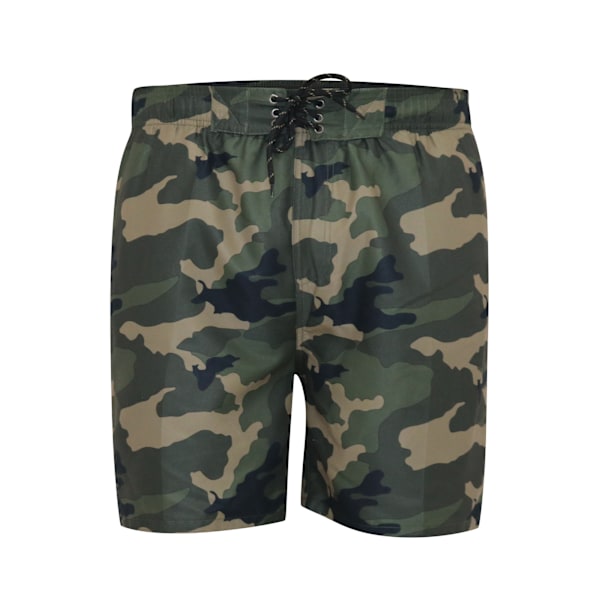 Duke Herr D555 Kody Camo Kingsize Badshorts med Camotryck XX Camo Green XXL